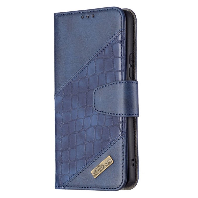 Custodia in pelle Samsung Galaxy A53 5G Stile Della Pelle Di Coccodrillo Di Colore Binfen