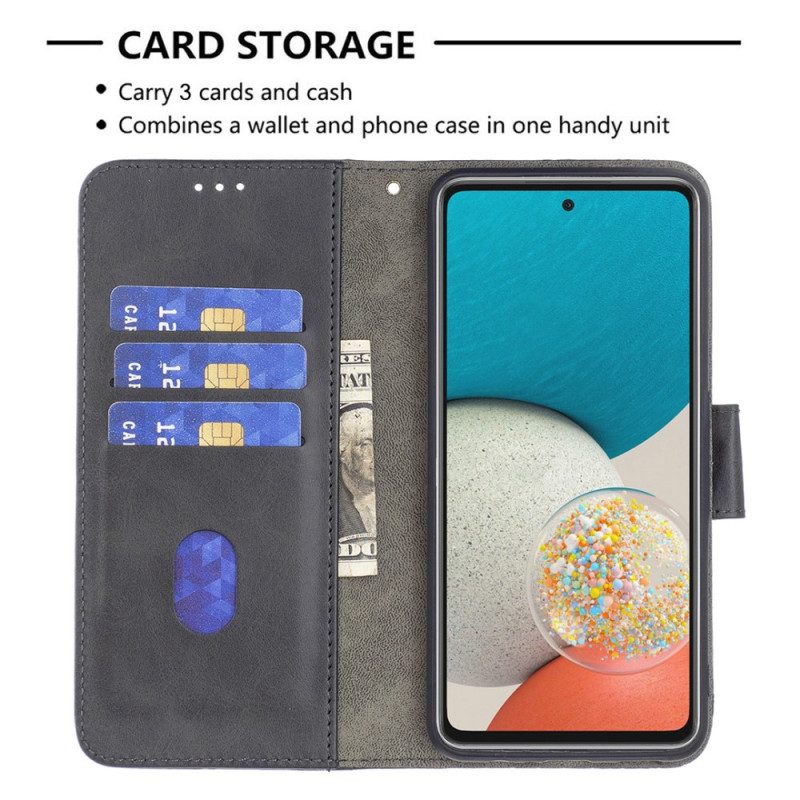 Custodia in pelle Samsung Galaxy A53 5G Stile Della Pelle Di Coccodrillo Di Colore Binfen
