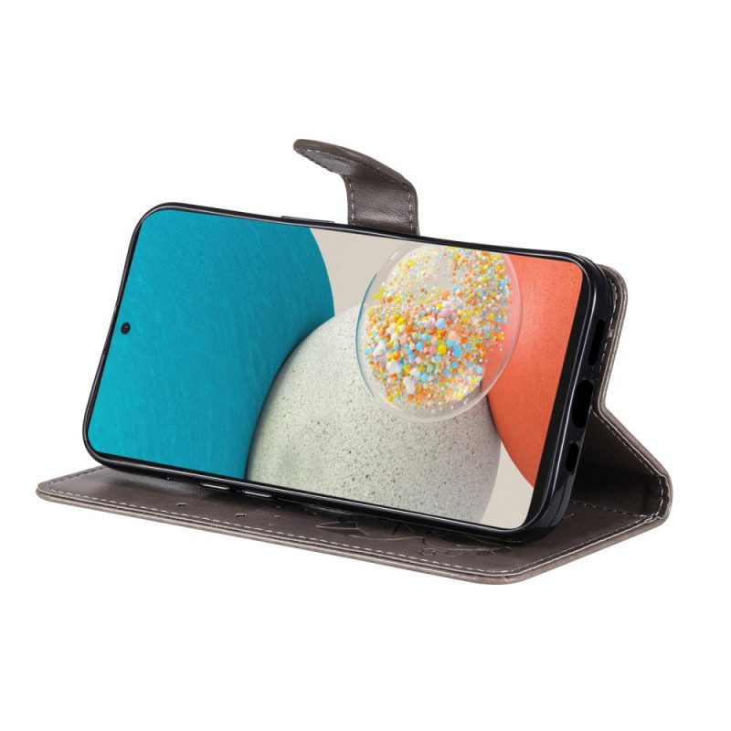 Custodia in pelle Samsung Galaxy A53 5G Strappy Cat E Api