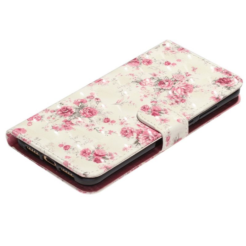 Folio Cover Samsung Galaxy A53 5G Cinturino Liberty Fiori