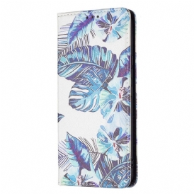 Folio Cover Samsung Galaxy A53 5G Custodia in pelle Foglie