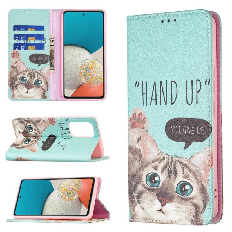 Folio Cover Samsung Galaxy A53 5G Custodia in pelle Mano In Alto