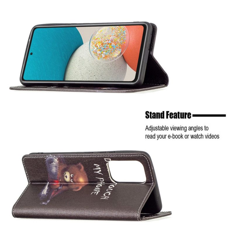 Folio Cover Samsung Galaxy A53 5G Custodia in pelle Orso Pericoloso