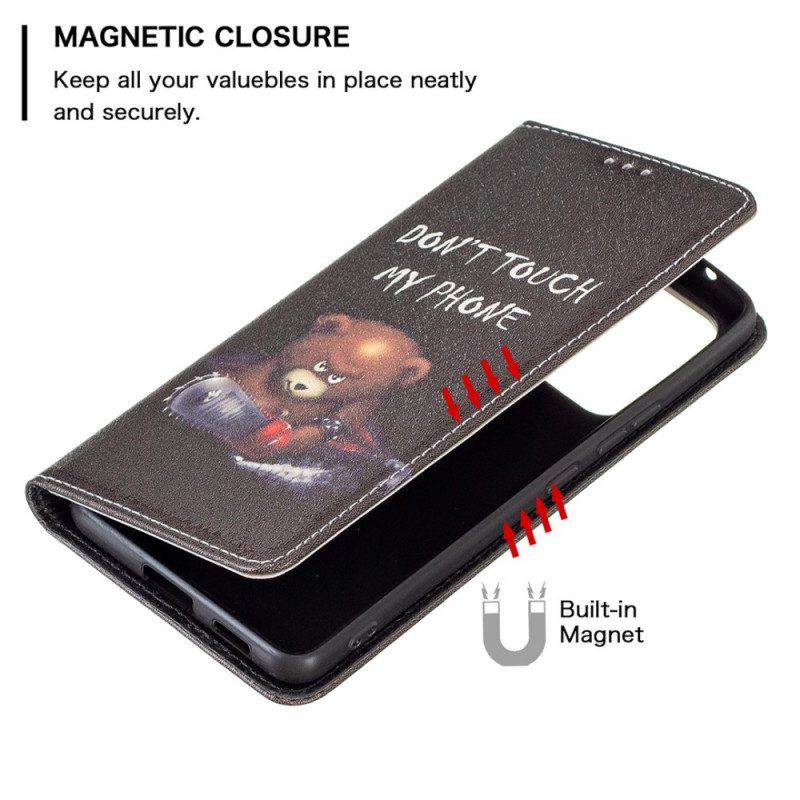 Folio Cover Samsung Galaxy A53 5G Custodia in pelle Orso Pericoloso
