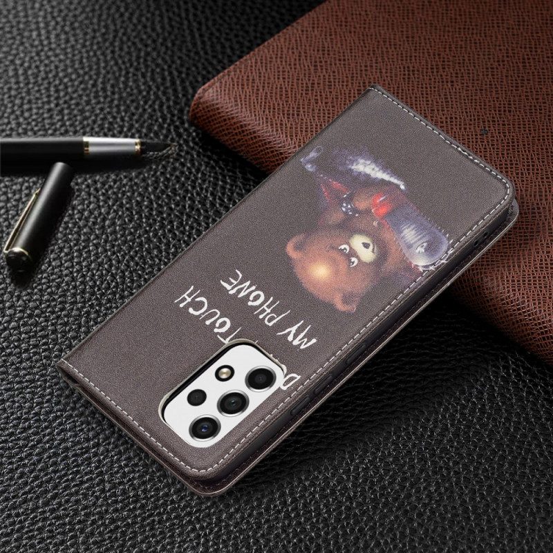 Folio Cover Samsung Galaxy A53 5G Custodia in pelle Orso Pericoloso