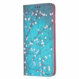Folio Cover Samsung Galaxy A53 5G Custodia in pelle Rami Fioriti