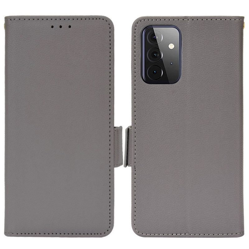 Folio Cover Samsung Galaxy A53 5G Ecopelle Tradizionale Litchi