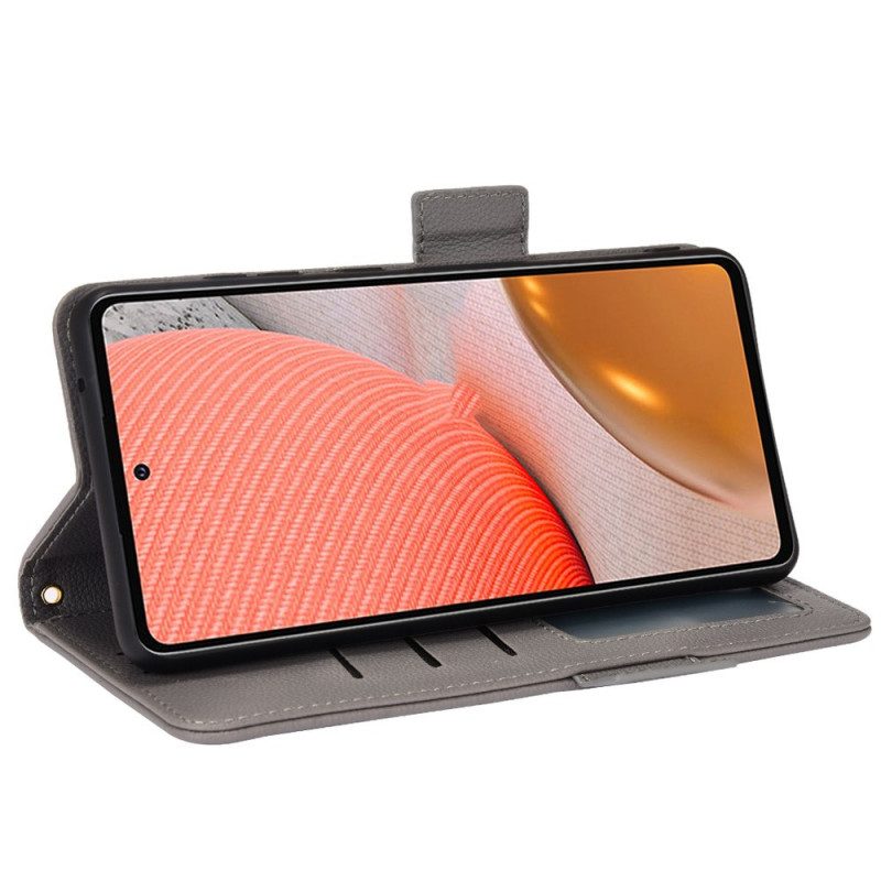 Folio Cover Samsung Galaxy A53 5G Ecopelle Tradizionale Litchi