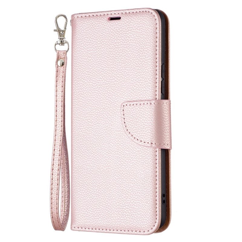 Folio Cover Samsung Galaxy A53 5G Lychee Chiusura Obliqua
