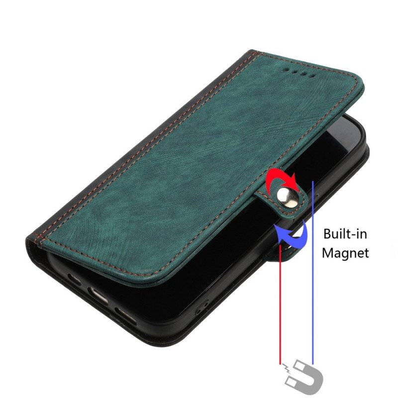 Custodia A Portafoglio Sony Xperia 1 IV Bicolore Con Cinturino