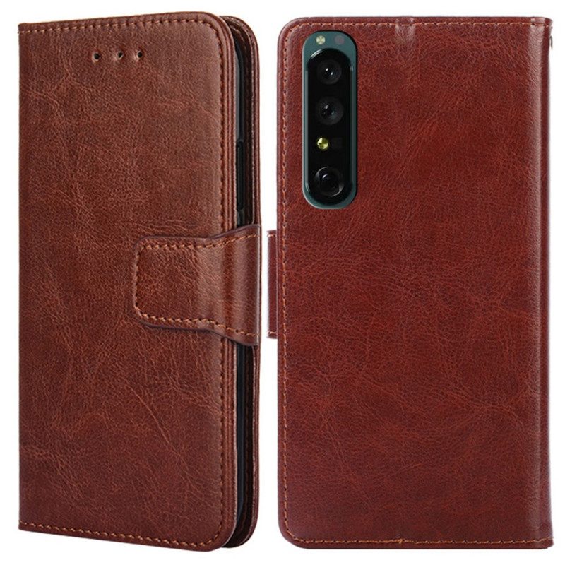 Custodia A Portafoglio Sony Xperia 1 IV Stile Vintage