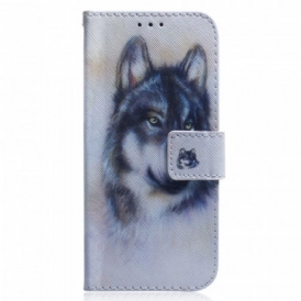Custodia in pelle Sony Xperia 1 IV Cane Dell'acquerello