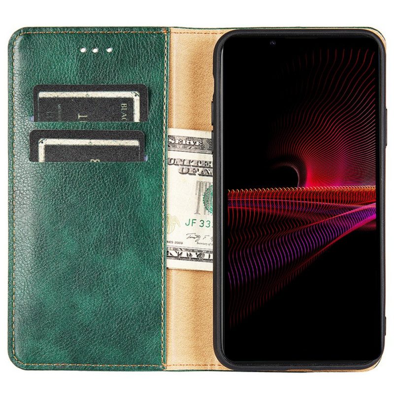 Custodia in pelle Sony Xperia 1 IV Disegno D'epoca