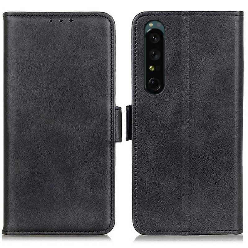 Custodia in pelle Sony Xperia 1 IV Doppia Chiusura