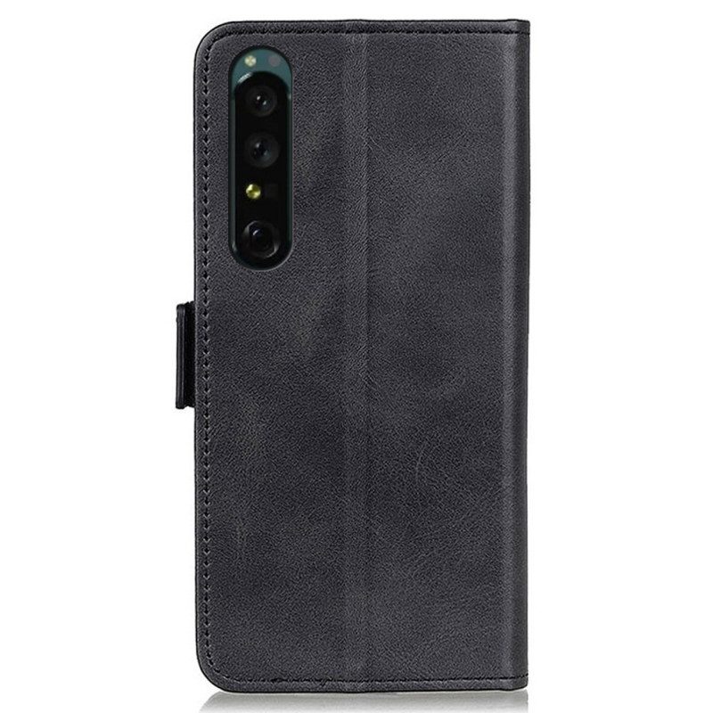 Custodia in pelle Sony Xperia 1 IV Doppia Chiusura