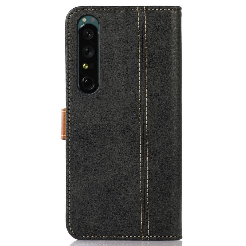 Custodia in pelle Sony Xperia 1 IV Fettuccia