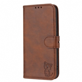 Custodia in pelle Sony Xperia 1 IV Gatto Troppo Carino