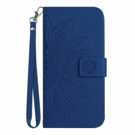 Custodia in pelle Sony Xperia 1 IV Girasole Strappy
