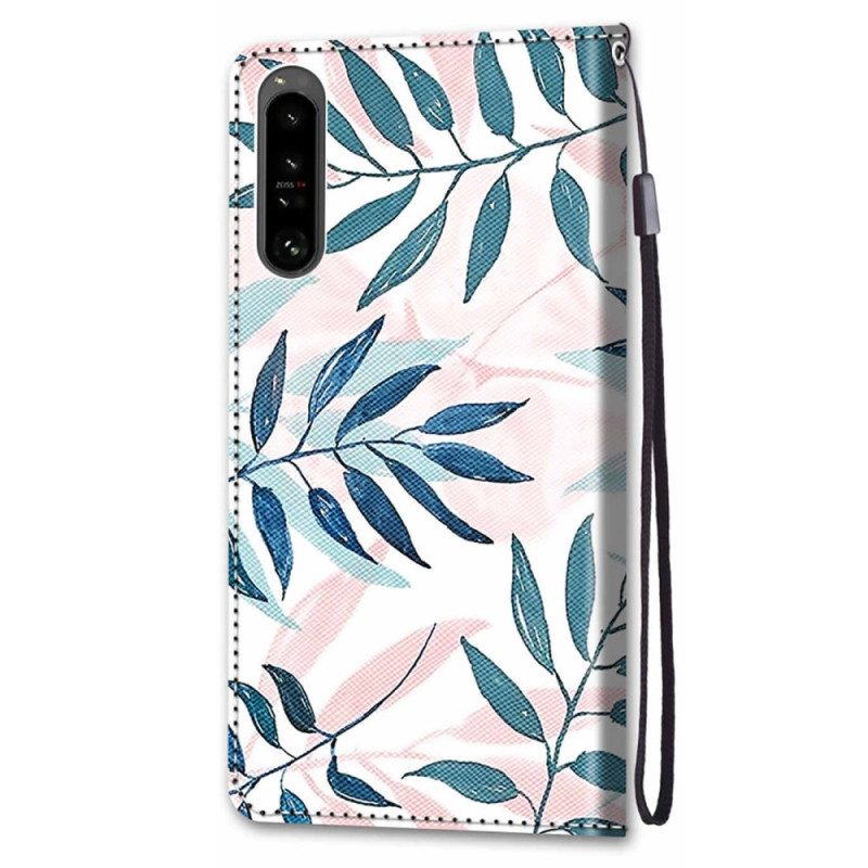 Custodia in pelle Sony Xperia 1 IV Grafica Con Cordino