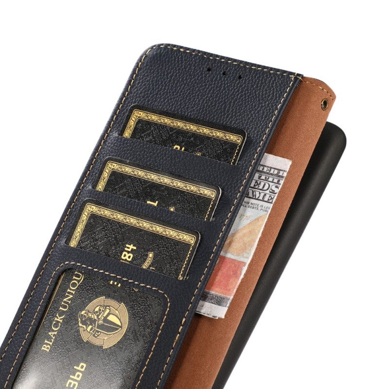 Custodia in pelle Sony Xperia 1 IV Khazneh Rfid In Vera Pelle