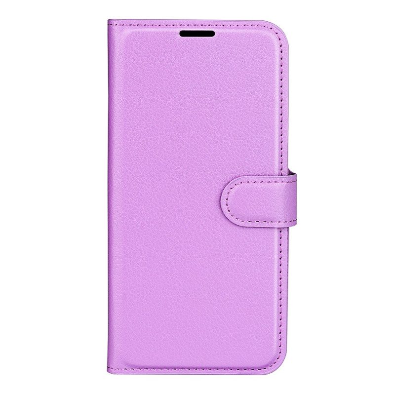 Custodia in pelle Sony Xperia 1 IV Litchi Classico