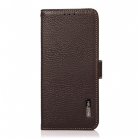 Custodia in pelle Sony Xperia 1 IV Pelle Litchi Khazneh Rfid