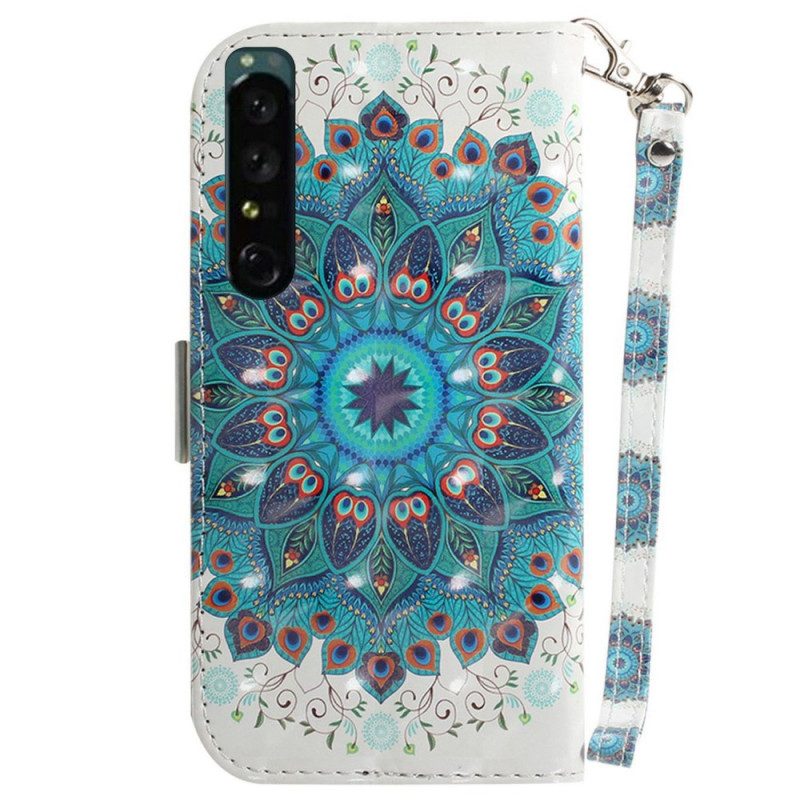 Custodia in pelle Sony Xperia 1 IV Mandala Strappy