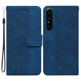 Custodia in pelle Sony Xperia 1 IV Modello Con Cinturino