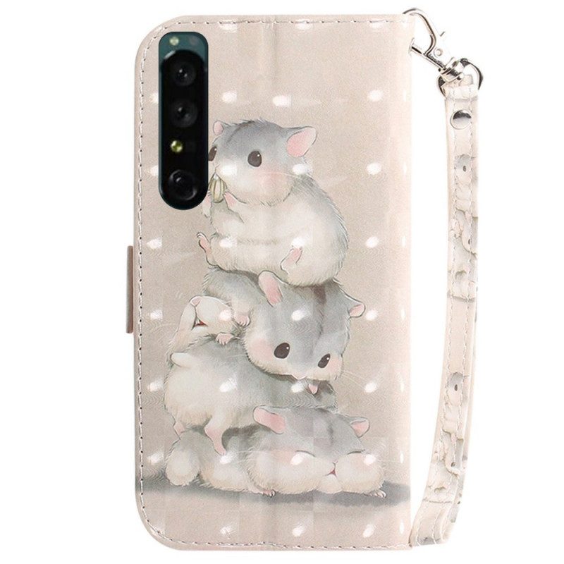 Custodia in pelle Sony Xperia 1 IV Scoiattoli Perizoma