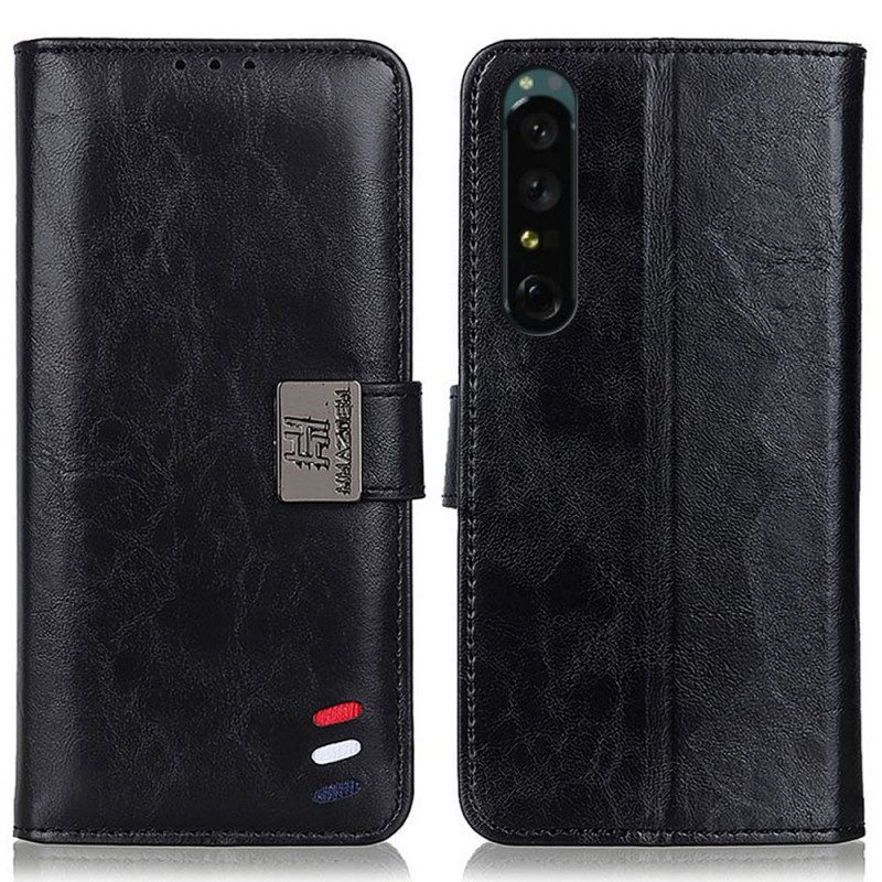 Folio Cover Sony Xperia 1 IV Chiusura In Argento Tricolore