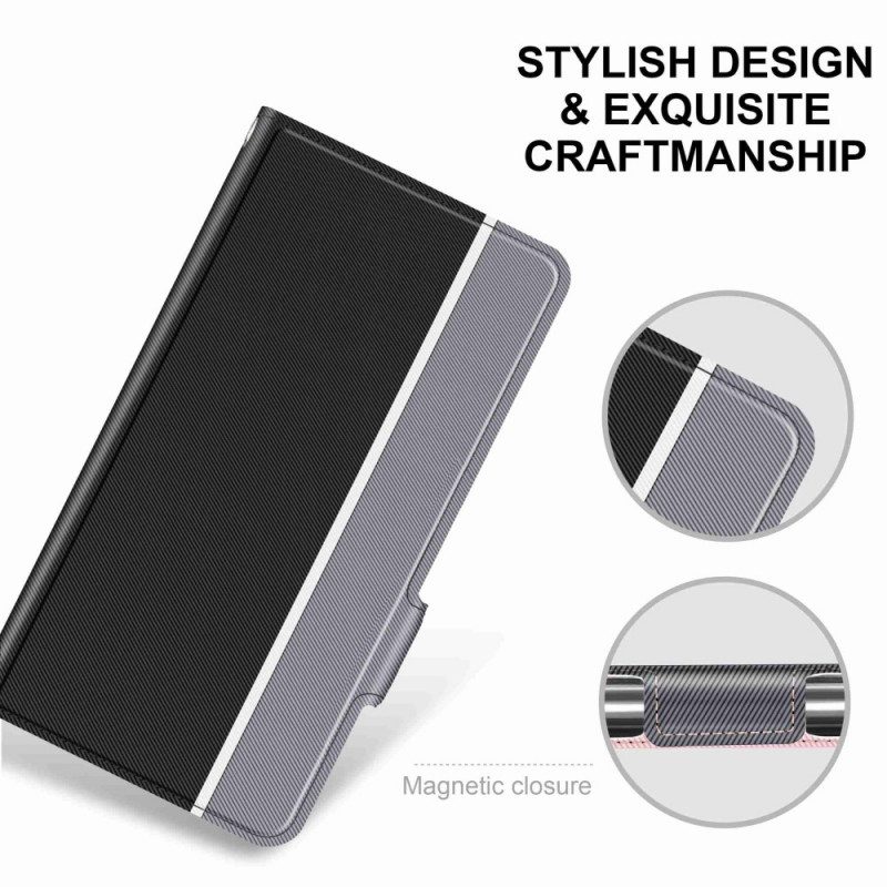 Folio Cover Sony Xperia 1 IV Custodia in pelle Bicolore Baiyu