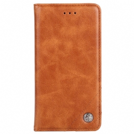 Folio Cover Sony Xperia 1 IV Custodia in pelle Rivetti Decorativi