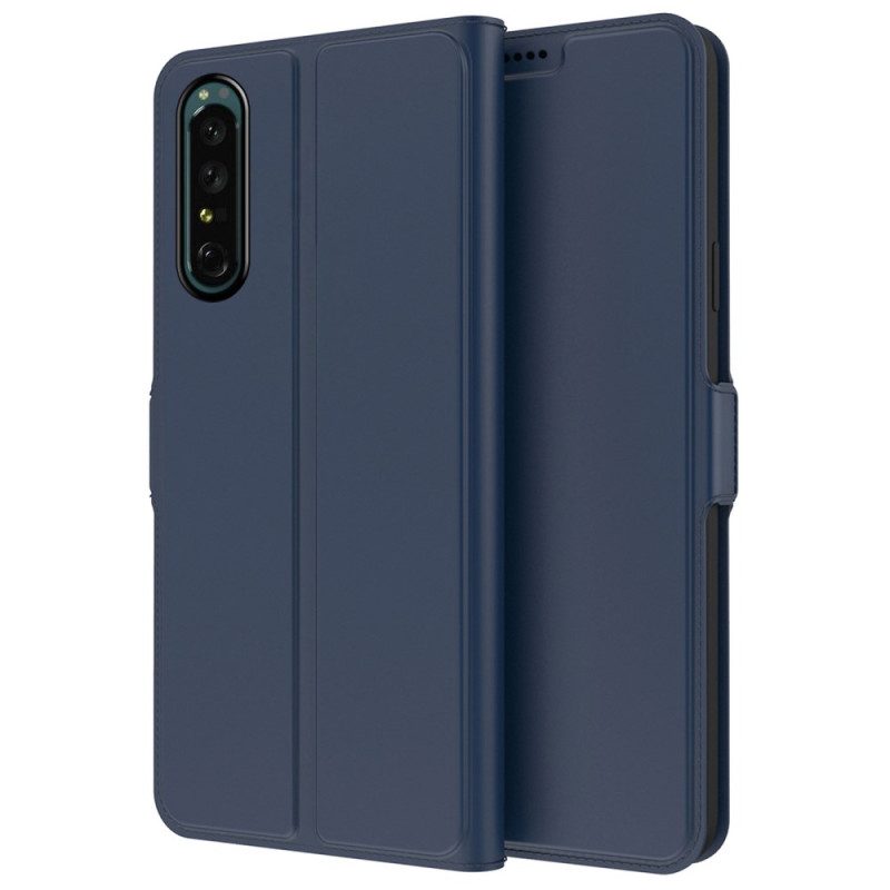 Folio Cover Sony Xperia 1 IV Effetto Pelle Sottile