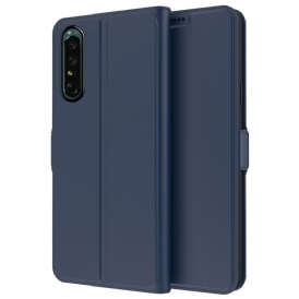 Folio Cover Sony Xperia 1 IV Effetto Pelle Sottile