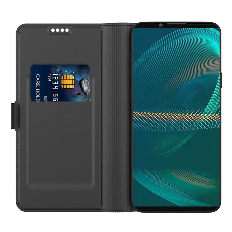 Folio Cover Sony Xperia 1 IV Effetto Pelle Sottile