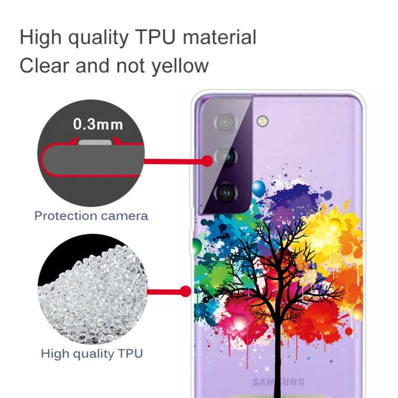Cover Samsung Galaxy S21 FE Albero Dell'acquerello