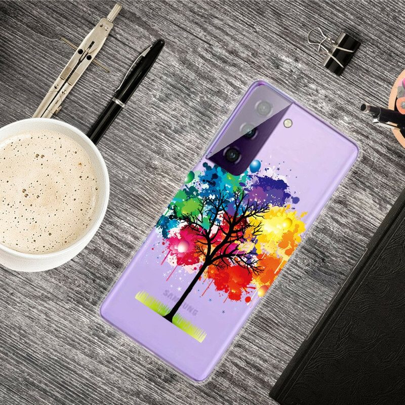 Cover Samsung Galaxy S21 FE Albero Dell'acquerello