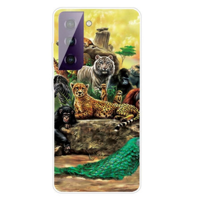 Cover Samsung Galaxy S21 FE Animali Da Safari