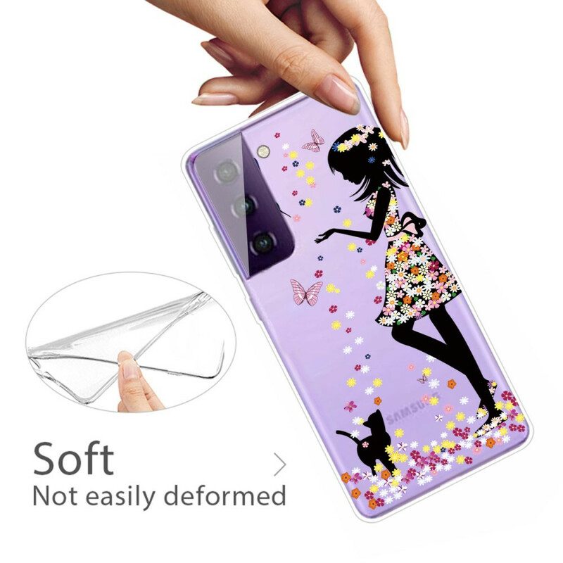 Cover Samsung Galaxy S21 FE Bella Testa Di Fiore