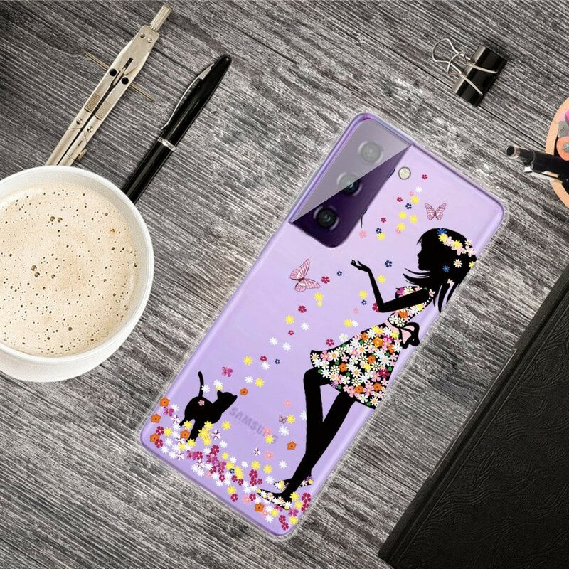 Cover Samsung Galaxy S21 FE Bella Testa Di Fiore