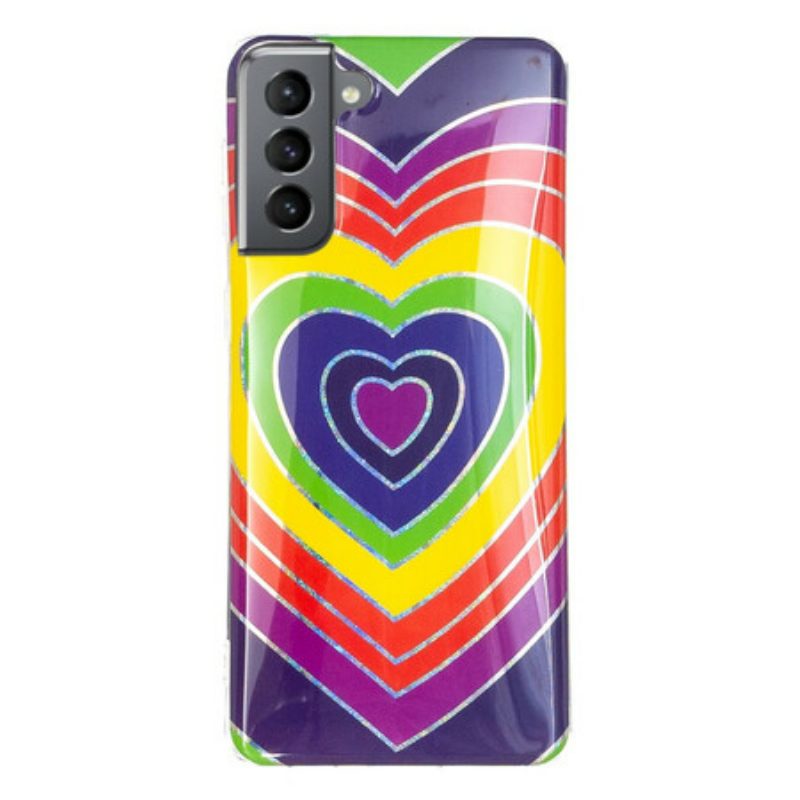 Cover Samsung Galaxy S21 FE Cuore Psichedelico