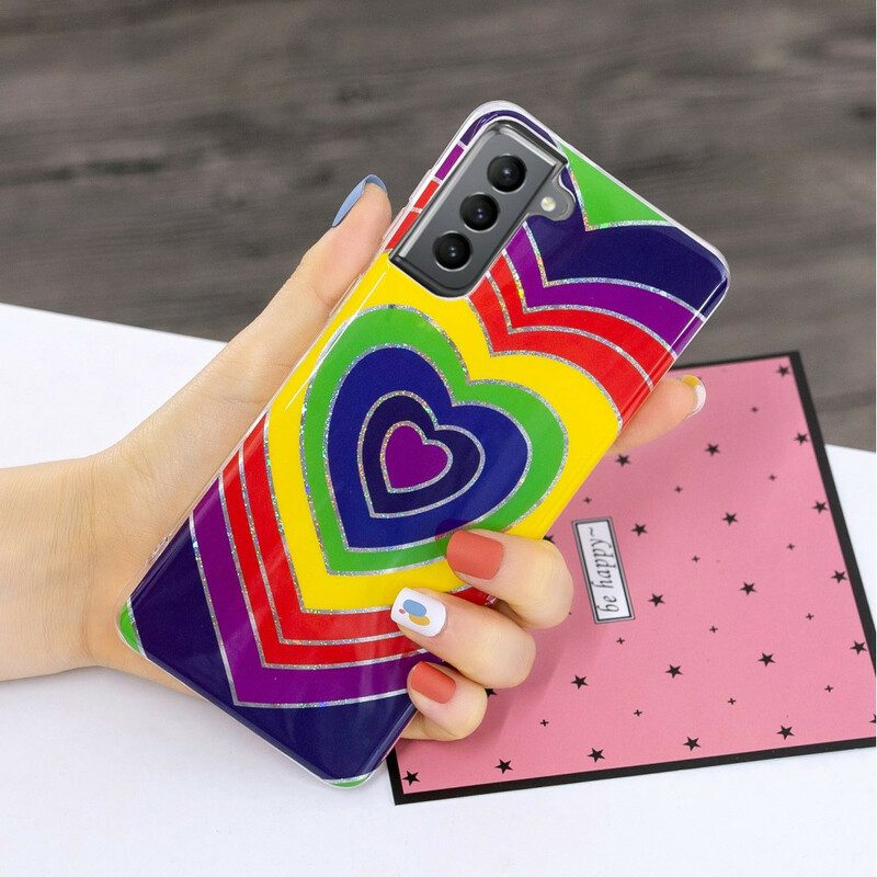 Cover Samsung Galaxy S21 FE Cuore Psichedelico