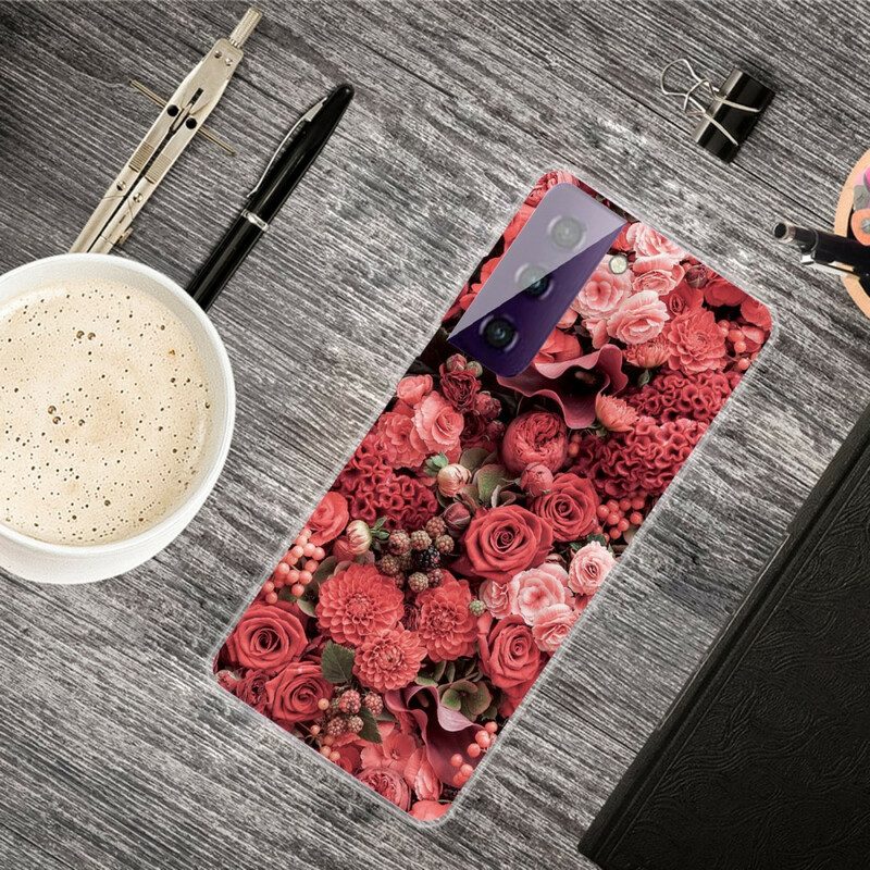 Cover Samsung Galaxy S21 FE Fiori Intensi