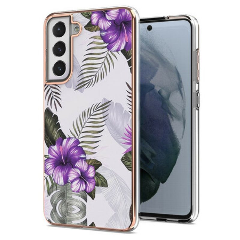 Cover Samsung Galaxy S21 FE Fiori Viola