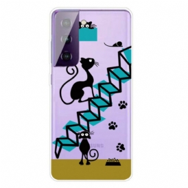 Cover Samsung Galaxy S21 FE Gatti Divertenti