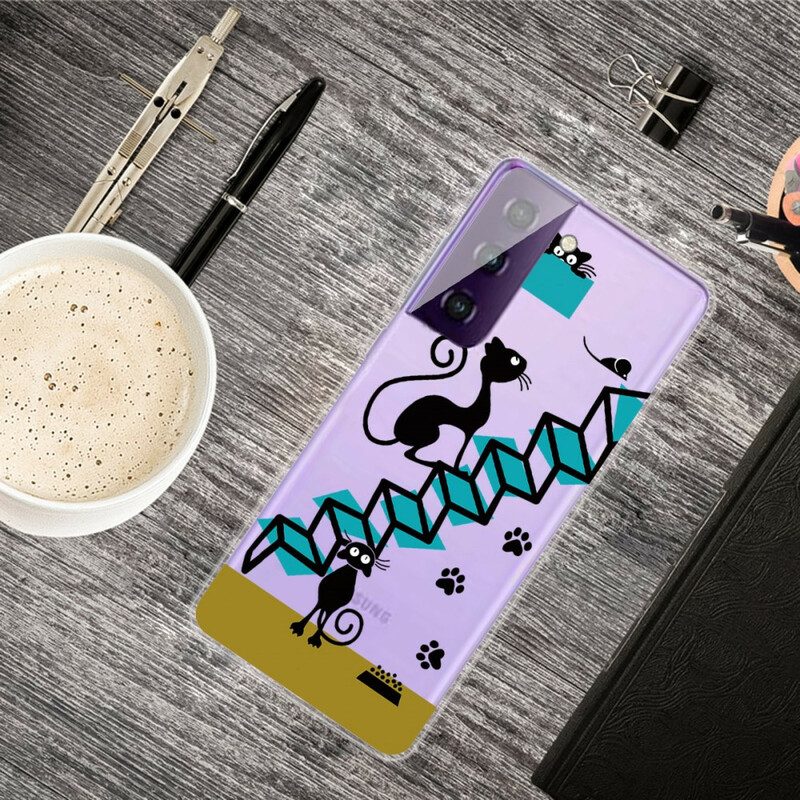 Cover Samsung Galaxy S21 FE Gatti Divertenti