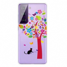 Cover Samsung Galaxy S21 FE Gatto Sotto L'albero