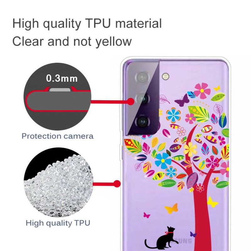 Cover Samsung Galaxy S21 FE Gatto Sotto L'albero