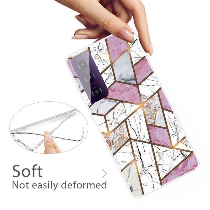 Cover Samsung Galaxy S21 FE Marmo Geometrico