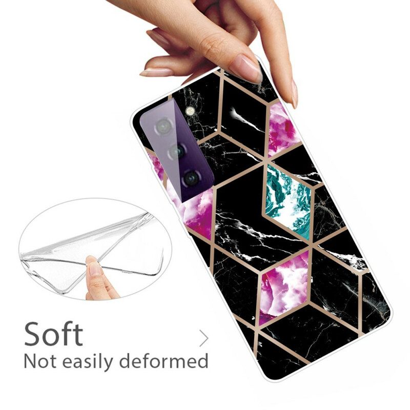 Cover Samsung Galaxy S21 FE Marmo Geometrico Variabile